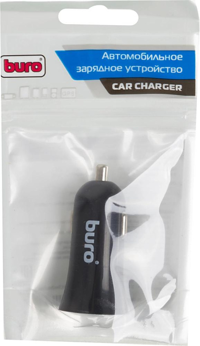 Автомобильное зарядное устройство Buro XCJ-041-2.1A, 2xUSB-A, 10.5Вт, 2.1A, черный