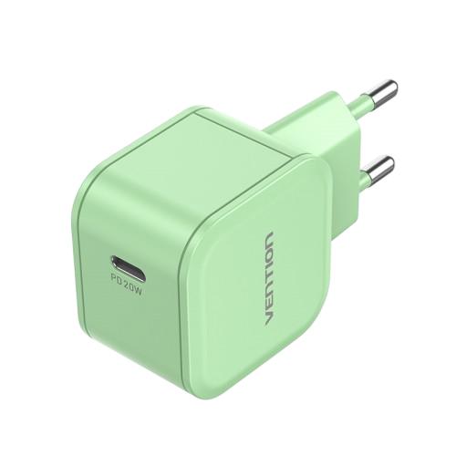Сетевое зарядное устройство Vention на 1 порт USB С 20W Зелёный, шт. FEJG0-EU