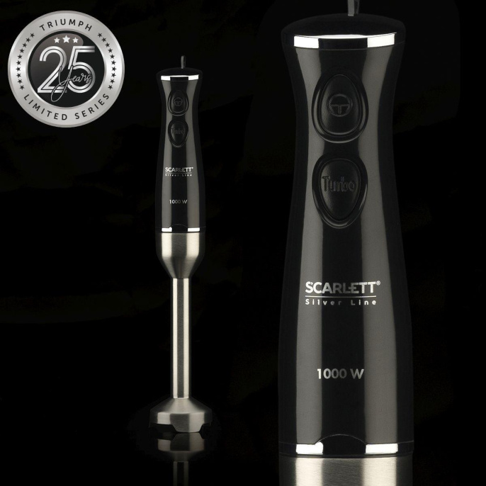 Блендер Scarlett Silver Line SC-HB42F73, погружной, черный