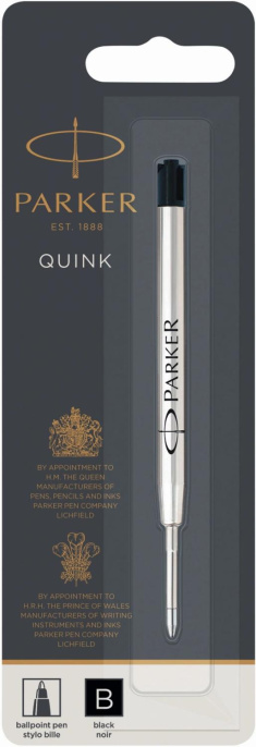 Стержень шариковый Parker QuinkFlow Z08 широкий B 1.2мм цвет чернил: черный, блистер [1950366]