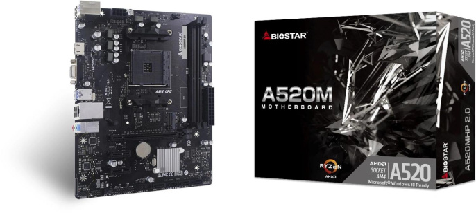 Материнская плата Biostar A520MHP 2.0, Socket AM4, AMD A520, mATX, Ret