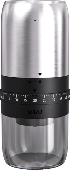 Кофемолка беспроводная MIRU KACG04 Кофемолка - 1 шт.,Щётка - 1 шт.,Кабель для подзарядки - 1 шт.,Инструкция - 1 шт.,3,7 В-25 Вт,металл