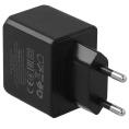 HOCO CS17A/ Сетевое ЗУ/ QC 3.0/ 1 USB/ 22.5W/ Black