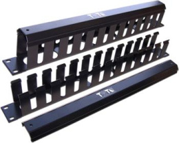 Кабельный органайзер гориз. Lanmaster TWT-ORG/CV-1U односторонний пальцы 1U шир.:19"