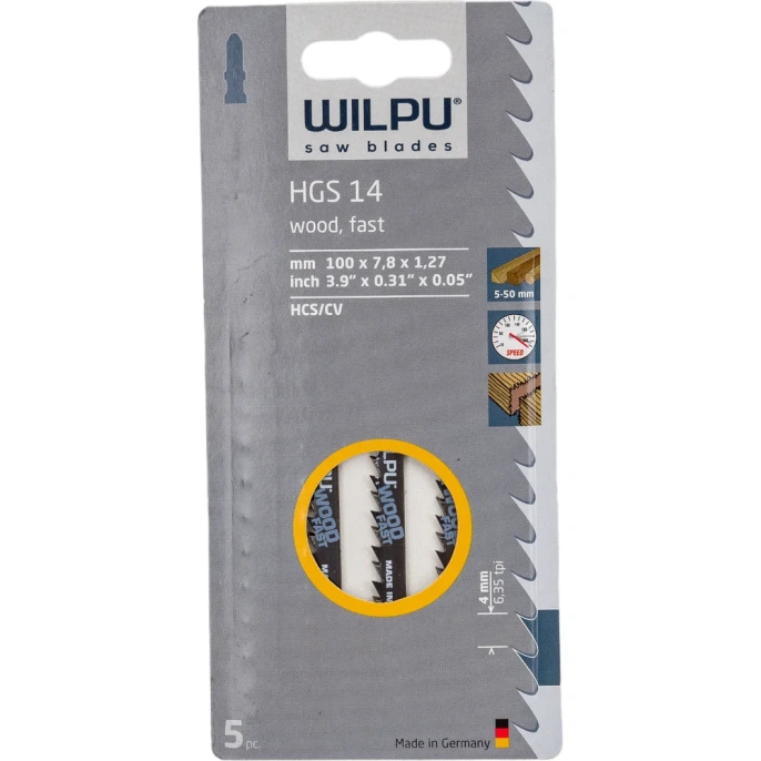 Пилка по дереву HGS 14 5 шт. WILPU 236000005