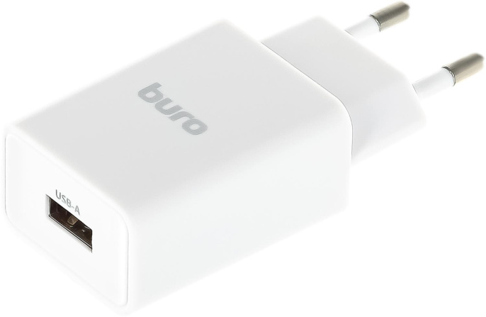 Сетевое зарядное устройство Buro BUWA1, USB-A, 10.5Вт, 2.1A, белый [buwa10s100wh]