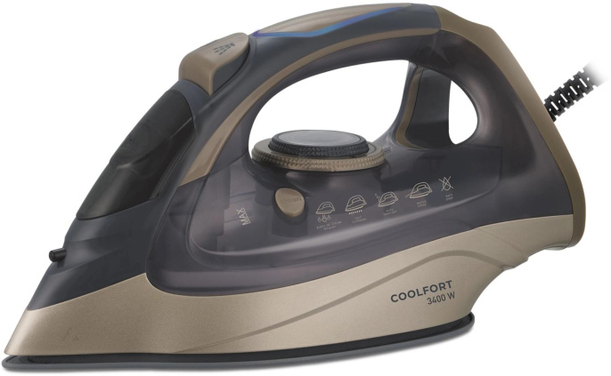 Утюг COOLFORT CF-3410, с паровым ударом, 3400Вт, с автоотключением, сиреневый и золотистый