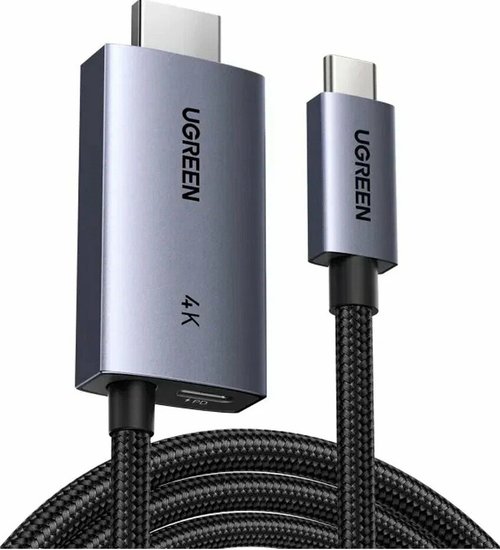 Кабель Ugreen CM675 HDMI - USB Type-C 55330 (2 м, черный) кабель HDMI/USB 2.0 Type-C, черный, длина 2 м
