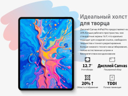 Планшет Teclast ArtPad Pro Premium Set G99 2.2 8C RAM8Gb ROM256Gb 12.7" IPS 2176x1600 4G Android 15 черный 13Mpix 8Mpix BT WiFi microSD 256Gb 10000mAh 11hr 16005122
