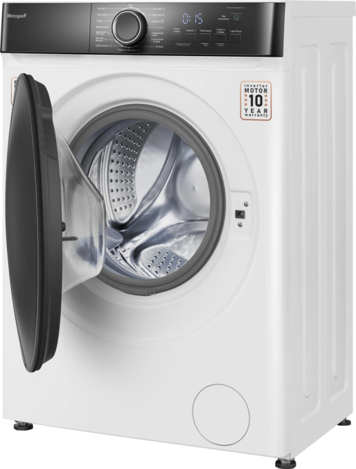 Стиральная машина WEISSGAUFF WM 4427 Inverter Steam, с фронтальной загрузкой, 7кг, 1200об/мин, с паром, инверторная