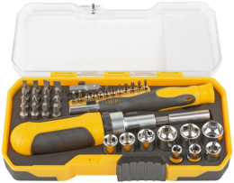 Набор отверток с насадками  FIT 56385, 41 предмет, в жестком кейсе