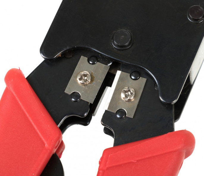 Инструмент обжимной ITK (TM1-B11V) для RJ-45/RJ-12/RJ-11 (упак:1шт) красный