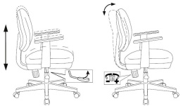 Кресло детское Бюрократ Ch-W356AXSN, ткань, до 100кг, пружинно-винтовой, оранжевый