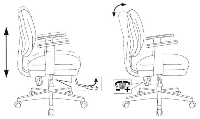 Кресло детское Бюрократ Ch-W356AXSN, ткань, до 100кг, пружинно-винтовой, оранжевый