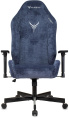 Кресло игровое Knight N1 Fabric синий Light-27 с подголов. крестов. металл