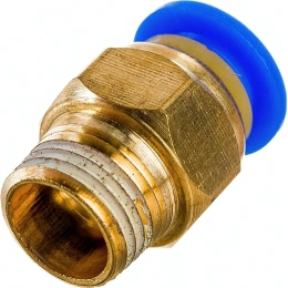 Фитинг металлический 6 мм - наружная резьба 1/8" Pegas pneumatic 5211