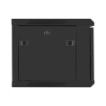 Шкаф телекоммуникационный 19" настенный 6U ExeGate EC-WM-6U.450.G.BLACK (19”, 6U, 600x450x370mm (ШхГхВ), передняя дверь закаленное стекло, съемные боковые панели, пыле- и влагозащита IP23, черный RAL 9004) EX298605RUS
