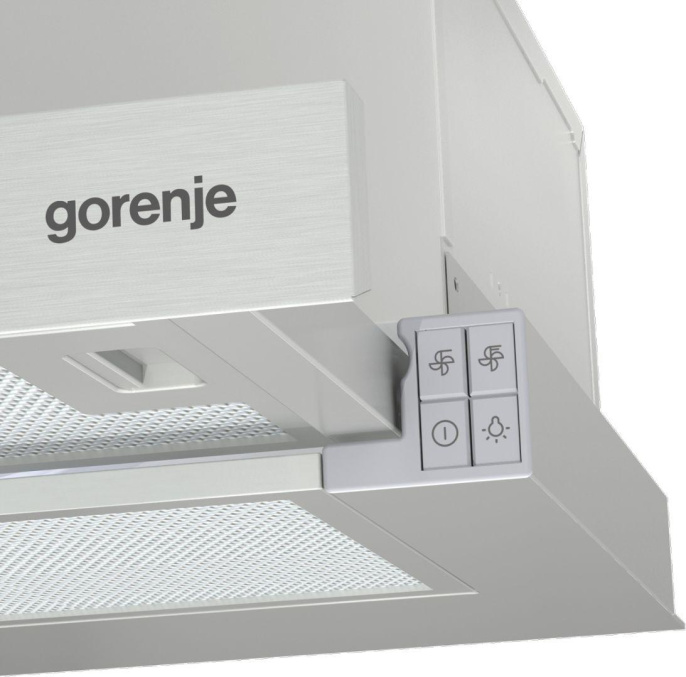 Встраиваемая вытяжка Gorenje TH62E3X, управление кнопочное, нержавеющая сталь