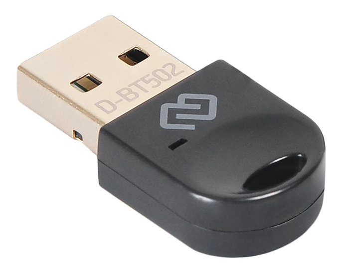 Bluetooth адаптер Digma D-BT502 BT 5.0+EDR class 1.5, USB, 20м, черный
