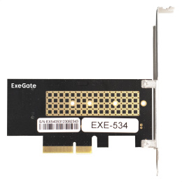 Переходник ExeGate EXE-534 M.2 M key - PCI-E x4 v3.0 для установки SSD 2230/2242/2260/2280 M.2 M key в слот PCI-E x4 EX300627RUS