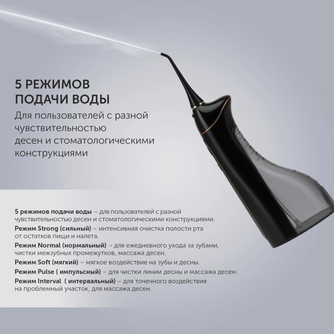 Ирригатор Polaris PWF 0201 цвет:черный