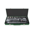 Набор головок и аксессуаров TOPTUL 1/2 DR 12-гранных дюймовых 5/16 DR-1-1/4 DR, 25 предметов в металлическом кейсе GCAD2514