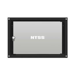 Шкаф коммутационный NTSS Lime NTSS-WL6U5535GS-BL настенный, стеклянная передняя дверь, 6U, 550x370x350 мм