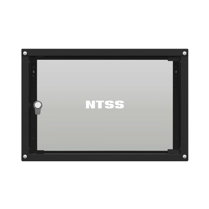 Шкаф коммутационный NTSS Lime NTSS-WL6U5535GS-BL настенный, стеклянная передняя дверь, 6U, 550x370x350 мм