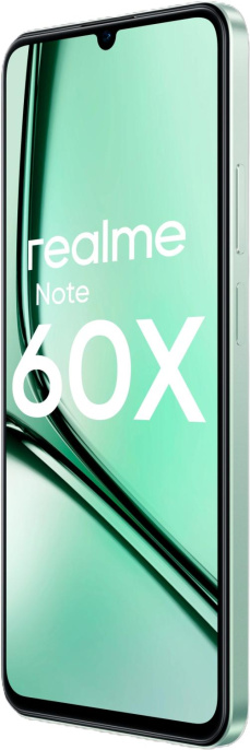 Смартфон realme Note 60x RMX3938 4+128 Зеленый 6.74" HD+ LCD/90Hz/Unisoc T7225/And14/8+0.08MP/5MP/5000mAh