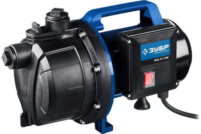 Поверхностный насос ЗУБР 1100 Вт НПЦ-Т3-1100