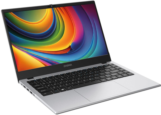 Ноутбук Digma EVE C4801 N-series N100 8Gb SSD256Gb Intel UHD Graphics 14" IPS FHD 1920x1080 Windows 11 Pro silver WiFi BT Cam 5900mAh DN14N1-8CXW01