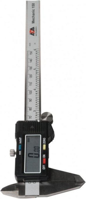 Штангенциркуль электронный Ada Mechanic 150 черный металлический кейс А00379