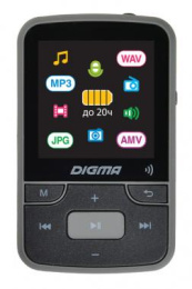 MP3 плеер Digma Z4 BT flash,  16ГБ,  черный