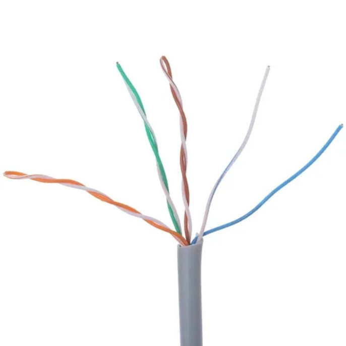 PROconnect 01-0052-50 Кабель U/UTP, CAT 5e, PVC, 4x2x0,48мм, внутренний, серый, 50м