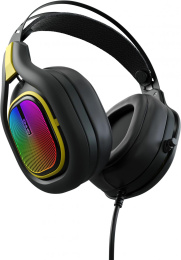 Гарнитура игровая GMNG HS-L630G,  для компьютера, мониторные,  проводные, черный  / желтый [1533561]