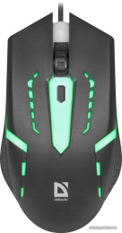 Мышь проводная DEFENDER Hit (Хит) MB-601 черный (USB, 1200dpi, 4but) (52601)
