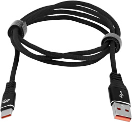 Кабель Digma USB Type-C m - USB m , 2м, 3A, черный [dg-usba-с-2m-27w]