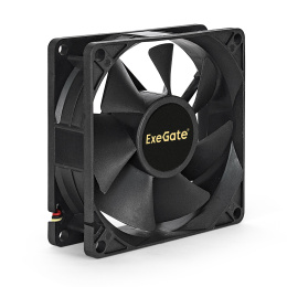 Вентилятор EXEGATE EX253948RUS 80мм, 3-pin, 2300об/мин, 24 дБ, черный, OEM