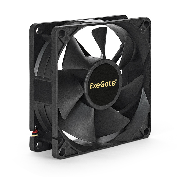 Вентилятор EXEGATE EX253948RUS 80мм, 3-pin, 2300об/мин, 24 дБ, черный, OEM