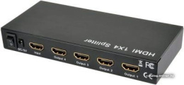 Разветвитель HDMI 1x4 Espada EDH12 с усилителем до 30м v1.4 поддержка 3D + б.п.