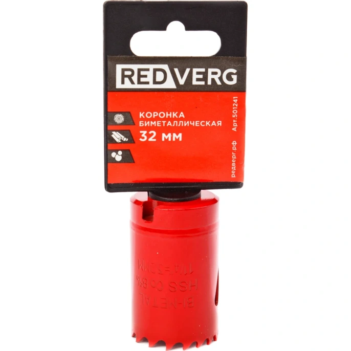 Коронка биметаллическая 32 мм REDVERG 6627103