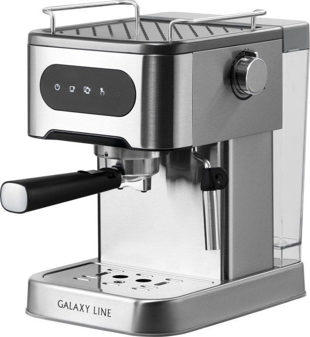 Кофеварка GALAXY LINE GL 0761, рожковая, серебристый [гл0761л]