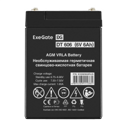Аккумуляторная батарея ExeGate DT 606 6V 6Ah, клеммы F1 EX282950RUS