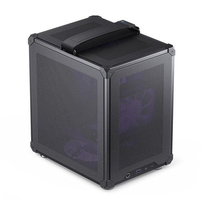 Корпус без блока питания Case JONSBO C6 Handle, Mini-Tower, no fan, 1xUSB-A 3.0 + 1xUSB-C 3.1, mATX, mITX Black (C6 Handle Black)