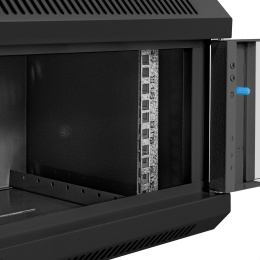 Шкаф телекоммуникационный 10" настенный 4U ExeGate EC-WM-4U.310.G.BLACK (10”, 4U, 330x310x230mm (ШхГхВ), передняя дверь закаленное стекло, пыле- и влагозащита IP23, черный RAL 9004) EX300248RUS