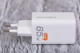 Зарядное устройство CABLETIME GA65W CT-GAN65A-PW GaN PD3.0 2C1A 65 Вт, белый