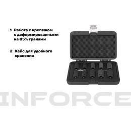 Набор торцевых ударных головок Inforce (1/2"; 10-24 мм) 11-01-261