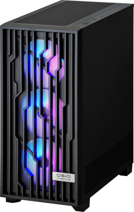 Компьютер OSIO CyberLine C59i Intel Core i5 12400F,  DDR4 16ГБ, 1ТБ SSD, NVIDIA GeForce RTX 3050 - 6 ГБ,  без операционной системы,  черный [с59i-001b]