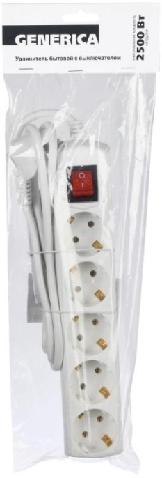 Сетевой удлинитель IEK У05В, 7м, белый [wyp10-10-05-07-zk-g]
