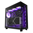Корпус без блока питания/ Case NZXT H6 Flow RGB 2023 , Midi-Tower, TG, 3x120mm RGB, 2xUSB-A 3.2 + 1xUSB-C 3.2, ATX, mATX, mITX Black (CC-H61FB-R1)